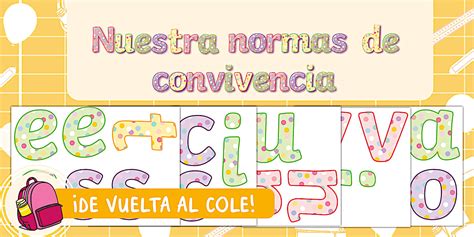 Letras: Nuestras normas de convivencia | Twinkl