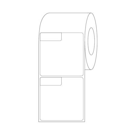 Nevs ISBT 128 Blank Direct Thermal Notch 4" x 4" BBC-DTN-44-3 | Zoro