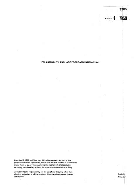 Z80 Assembly Language Programming Manual 的图像结果