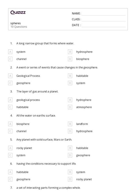 50+ Spheres worksheets for Kindergarten on Quizizz | Free & Printable
