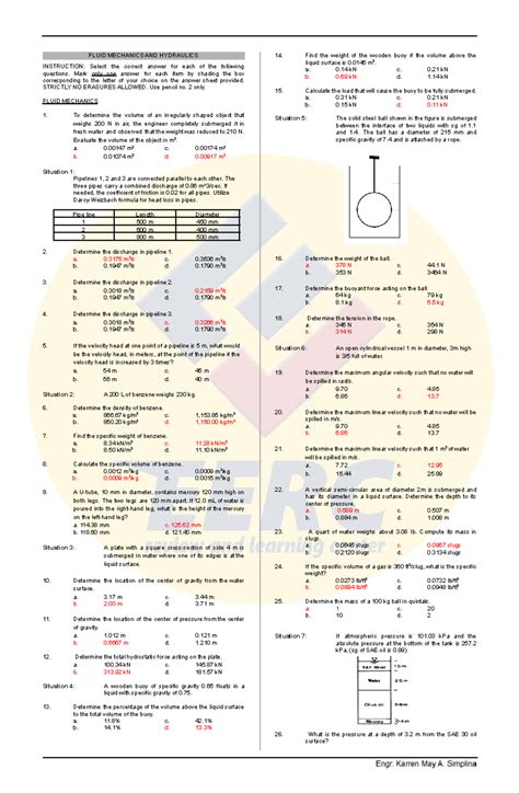 Fluids AND Hydraulics Reference - FLUID MECHANICS AND HYDRAULICS ...