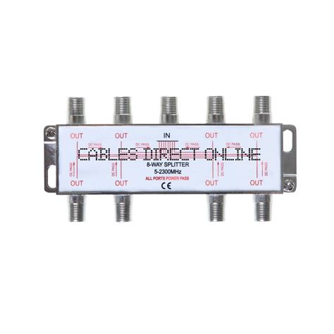8 Way 5-2300 MHz Coaxial Antenna Splitter for RG6 RG59 Coax Cable ...