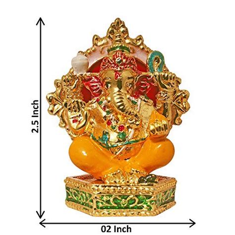 Buy Brass Golden Finish Hindu God Shri Ganesh Statue Lord Ganesha Idol ...