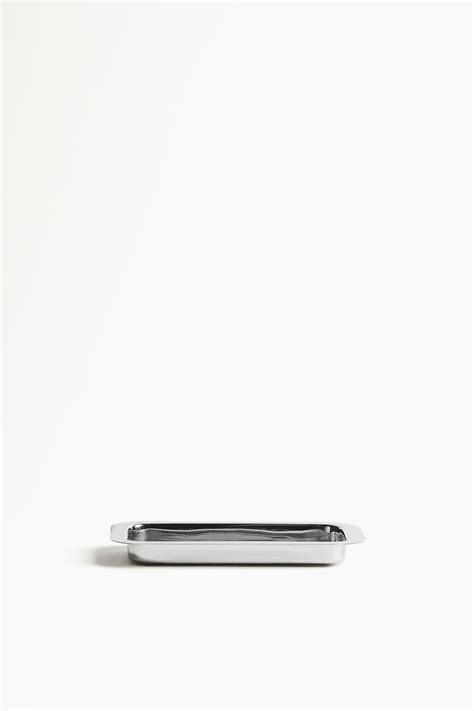 Small stainless steel tray - Silver-coloured - Home All | H&M IN