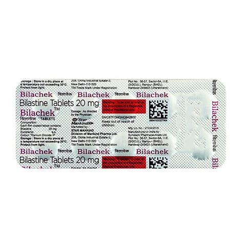 BILACHEK 20MG - Strip of 10 Tablets : Amazon.in: Health & Personal Care