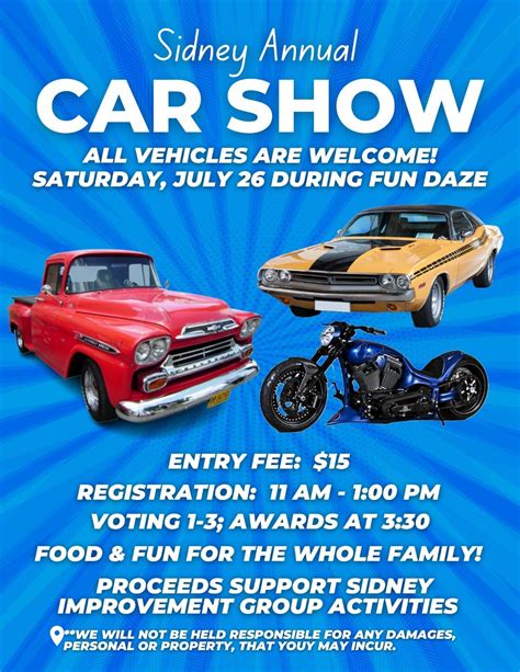 Sidney Fun Daze Car Show , 101 N David St, Sidney, IL 61877, United ...