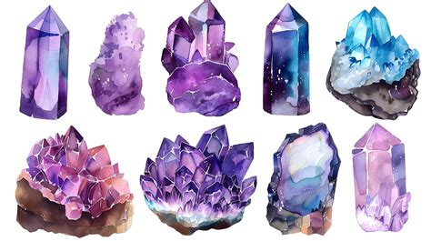 Premium Photo | A collection of different types of crystals