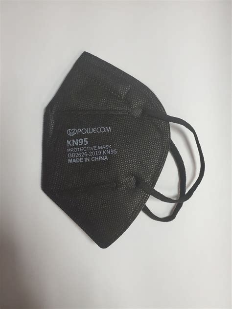 Black KN95 Face Mask - Powecom - CE Certified - FDA Authorized | Buy ...