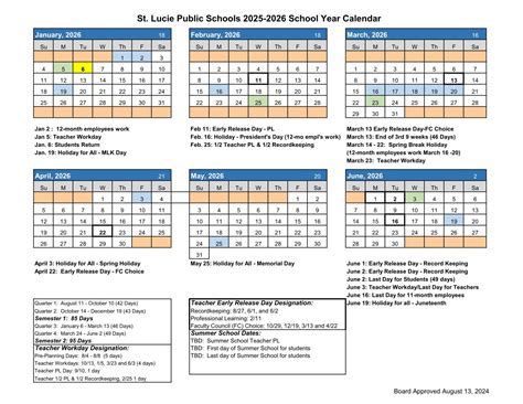 St Lucie County fl Schools Calendar 25-26 [PDF] - EduCounty