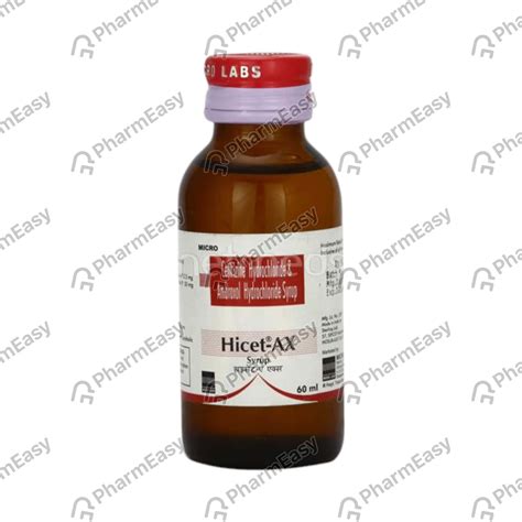 Buy Hicet Ax Bottle Of 60ml Syrup Online at Flat 15% OFF | PharmEasy
