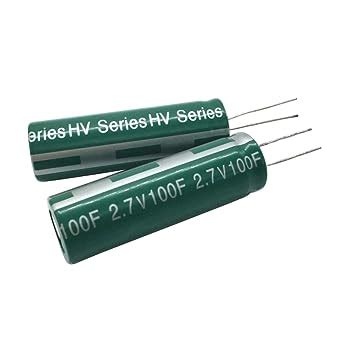 PoiLee 3 Pcs Super Capacitor 2.7V 100F Farad Capacitance Winding Type ...