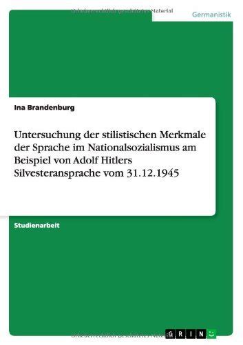 Untersuchung der stilistischen Merkmale der Sprache im ...