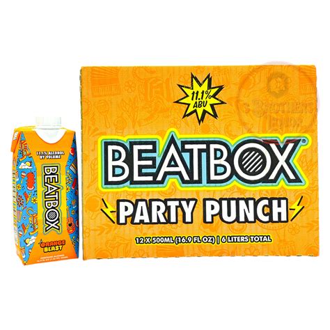 Beatbox Orange Blast Party Punch Flavored Wine Malt Beverage (12 x 500 ...