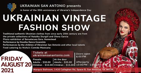 Ukrainian Vintage Fashion Show, San Antonio, August 20 to August 21 ...