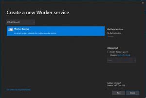 Image result for Visual Studio Worker Service