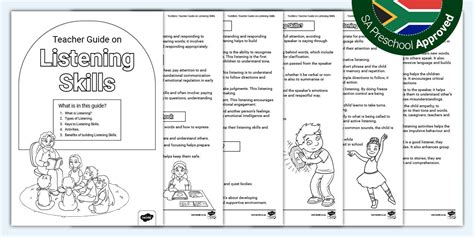 Preschool: Listening Skills Teacher Guide