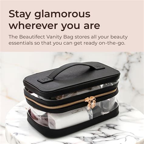 Beautifect Vanity Bag - Clear Toiletry Bag With Vegan Leather India | Ubuy