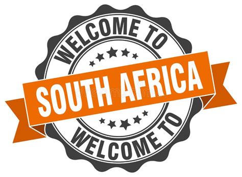 Welcome To South Africa Seal Stock Vector - Illustration of banner ...