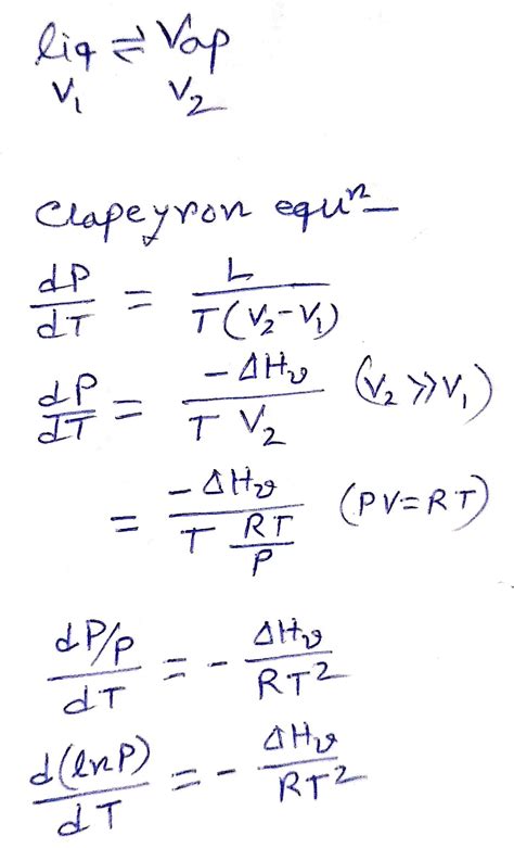 Consider the following liquid - vapour equilibrium. [tex]Liquid ...