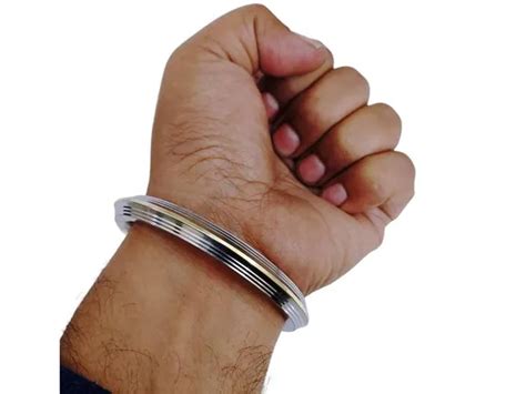 Rudra Rage Brass Silver Gold Plated Steel Punjabi Style Sikh Gents ...