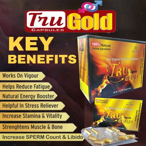 TruGold Capsule for Strength & Vitality + L-Arginine Sachet- Fast & Up ...