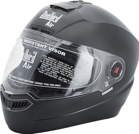 Steelbird SBA-1 Dashing Black Motorbike Helmet - Buy Steelbird SBA-1 ...