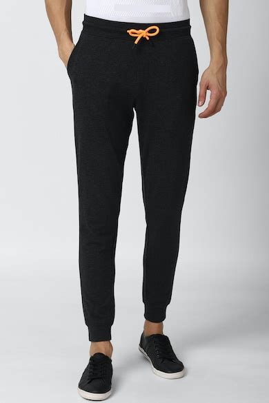 Buy Men BlackSolid Casual Track Pants Online - 721924 | Peter England