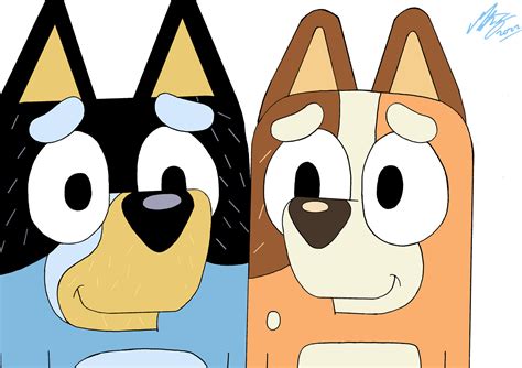 Bluey - Bandit and Chilli by MortenEng21 on DeviantArt