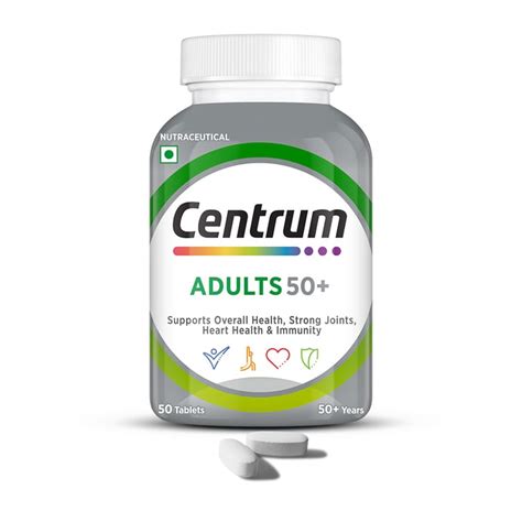 Buy Centrum Adults Age 50+ (50 Tablets) for INR 685.00 | Centrum