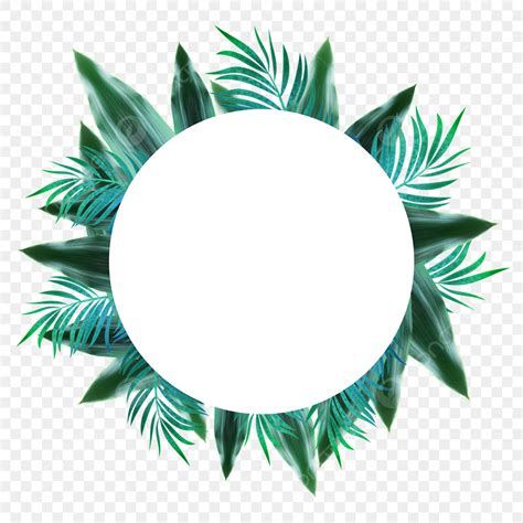 Borde De Verano Hojas Tropicales Verde PNG , Verano, Hojas Tropicales, Marco PNG y PSD para ...