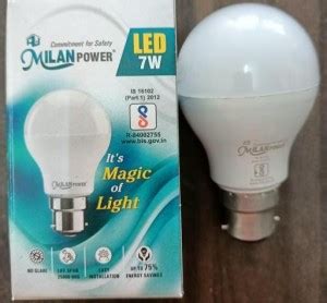 Milan power 7 W Basic Round E27 LED Bulb Price in India - Buy Milan ...