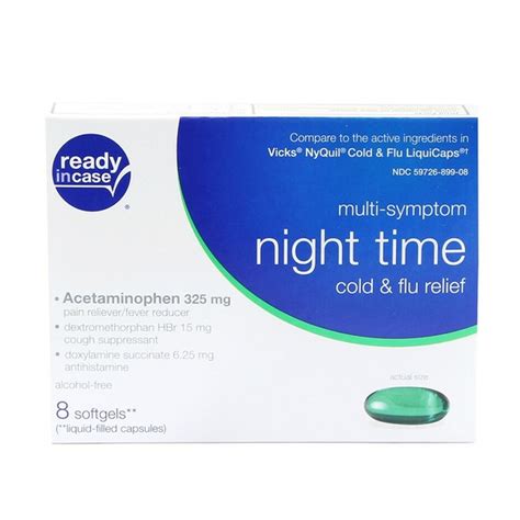 Family Wellness Nighttime Cold & Flu Relief Pain Reliever/fever Reducer ...