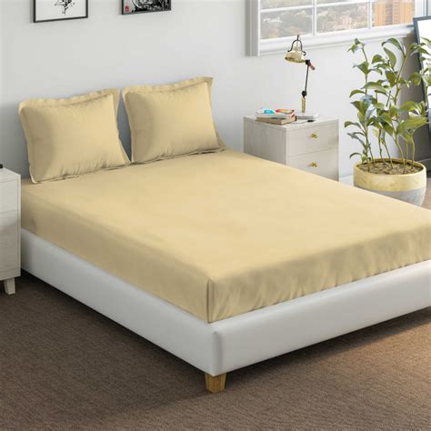 Buy D'DECOR Vital Textures Solid 3-Piece Bedsheet Set - 274 x 274 cm ...