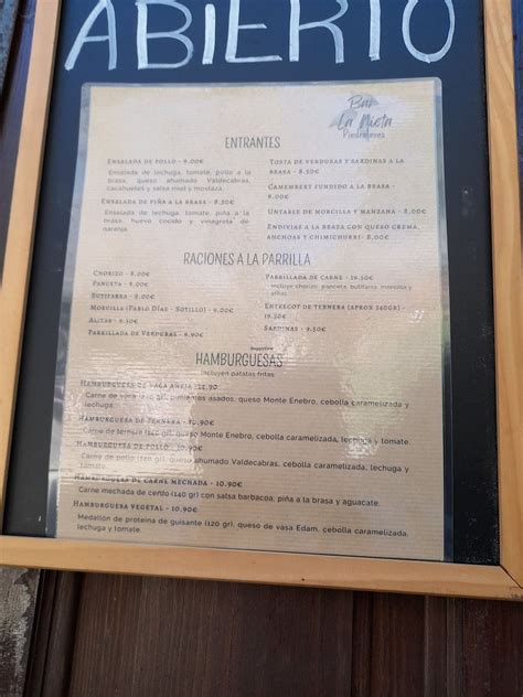 Bar Restaurante la Nieta - Piedralaves Restaurant - HappyCow