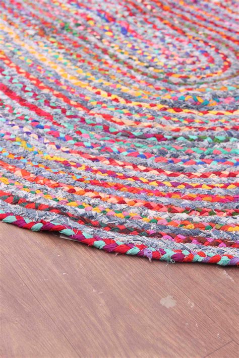 SERENA - BRAIDED DENIM CHINDI RUG - OVAL – Art Avenue