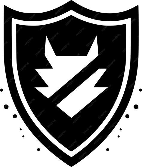 Shield minimalist and simple silhouette vector illustration | Premium ...