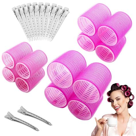 Spoken Self Grip Hair Rollers for Women Girls 24 Pcs Set with 12Pcs ...