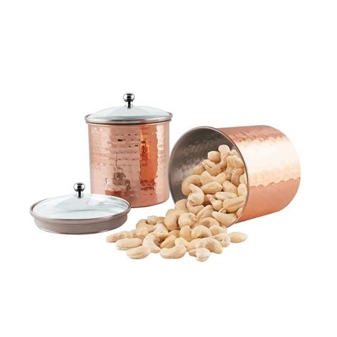 Stainless Steel 2 PCS 1000 ML Storage Canister with Air Tight Glass Li