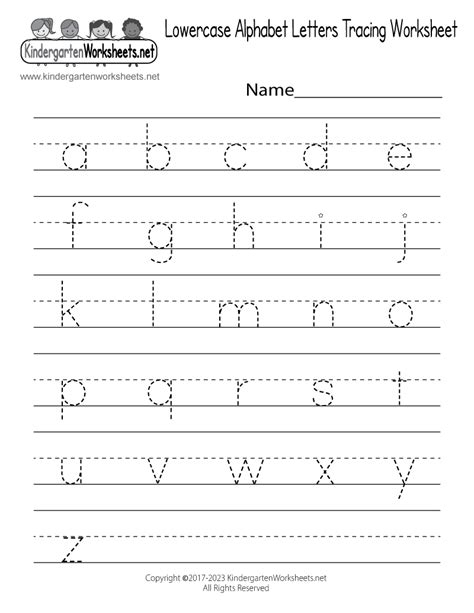 Image result for Printable Lowercase Alphabet Worksheets