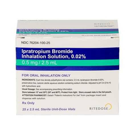 Ipratropium Bromide Inhalation Solution / 0.02% | The Ritedose Corporation