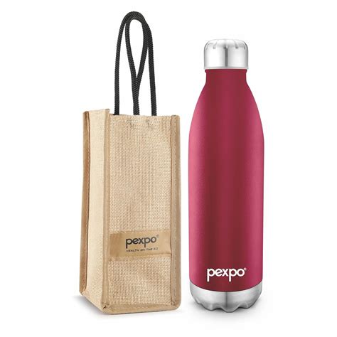 PEXPO Electro 24 Hrs Hot & Cold Vacuum Flask with Jute Bag | Stainless ...
