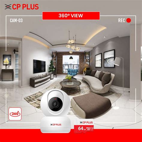 CP PLUS CP-E36AM Smart Wi-Fi Dome Camera with In-box 64gb SD Card ...