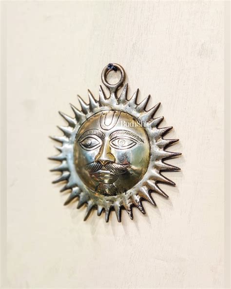 Buy Brass Surya Dev wall hanging - Budhshiv.com