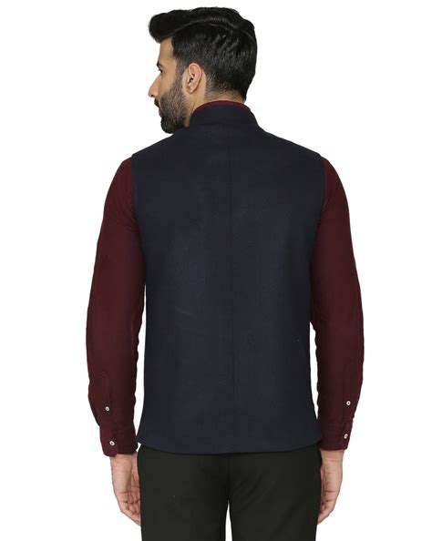 Buy Navy Blue WINTAGE Blazer with Welt Pockets | AJIO