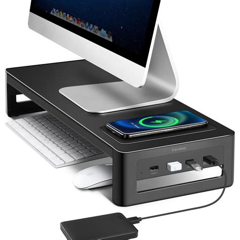 Vaydeer Monitor Stand Monitor Stand With Usb Ports And Wireless ...