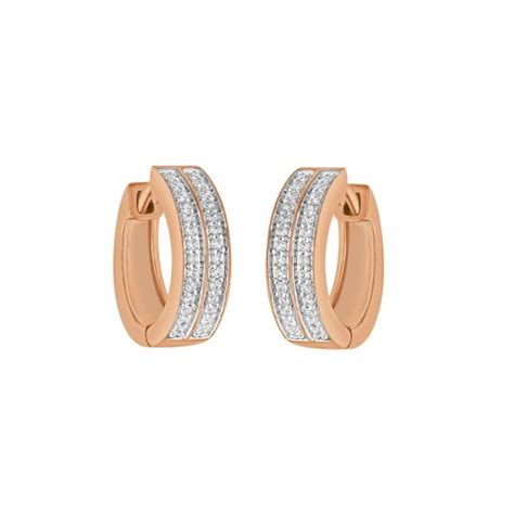 Buy Subtle Round Rose Gold Earrings OER23I67-D900X0C Online at ORRA.