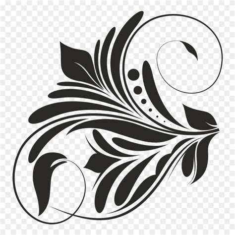 Vector Swirl Designs - Design Black & White Png Clipart (#1740428 ...