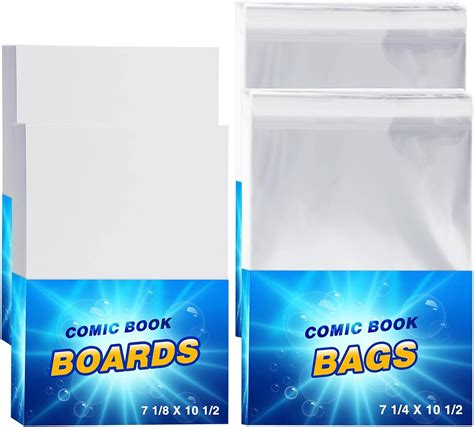 Amazon.com : Epakh 60 Set Silver Age Comic Book Bags and Boards 7.68 x ...