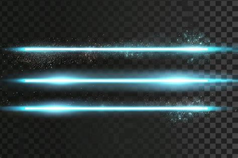 Light dividers blue glow effect lines with sparks | Premium AI ...