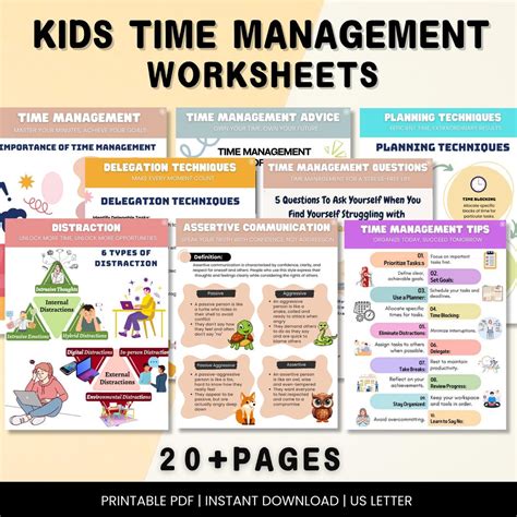 Kids Time Management Worksheets | Time Management Skills | Executive ...